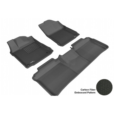 3D Maxpider TOYOTA AVALON 2013-2014 KAGU BLACK R1 R2 Floor Mat L1TY13001509